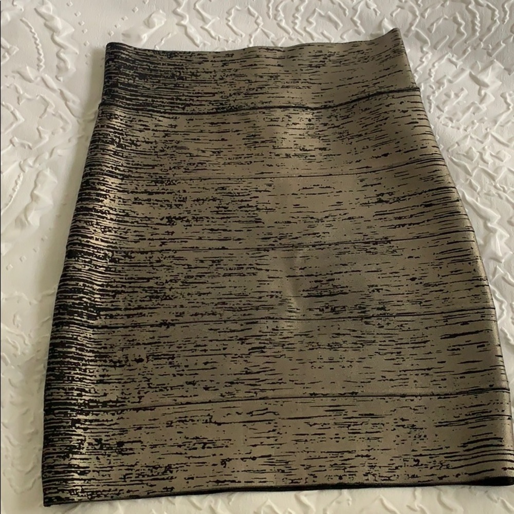 Bcbg metallic bandage skirt